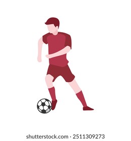 Flat Design Football Illustration for Creative Projects