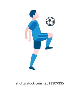 Flat Design Football Illustration for Creative Projects