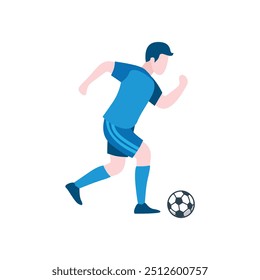 Flat Design Football Illustration for Creative Projects