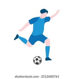 Flat Design Football Illustration for Creative Projects