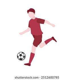 Flat Design Football Illustration for Creative Projects