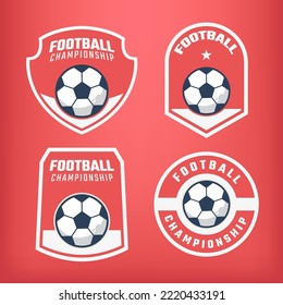 Flat design football logo template