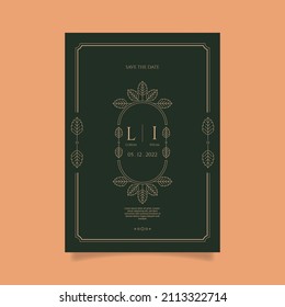 Invitaciones formales de boda de diseño plano. - Vector.