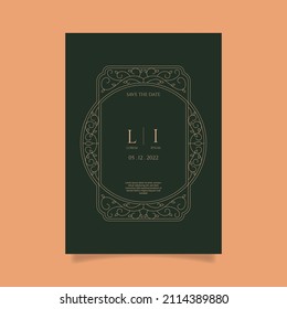 Flat design formal wedding invitations. - Vector.