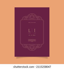 Flat design formal wedding invitations. - Vector.