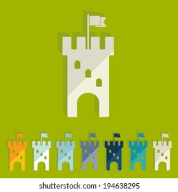 Flat design: fortress