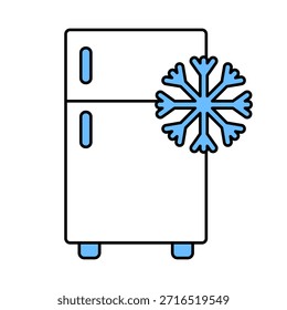 Icono de congelador de diseño plano. Vector.