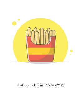 flat design of french fries.