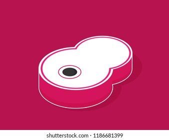 Flat design fresh raw beef steak vector