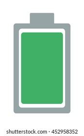 flat design full battery symbol icon vector illustration
