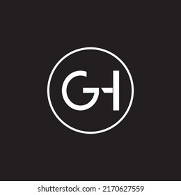 Flat design g h letter logo Free Vector