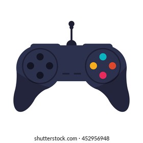 flat design game controller icon vector illustration