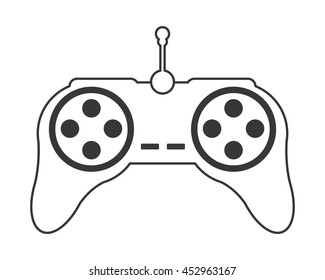 flat design game controller icon vector illustration