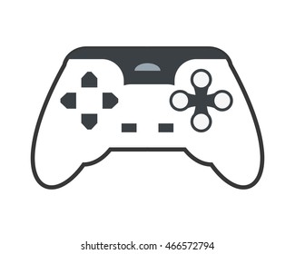 flat design game controller icon vector illustration