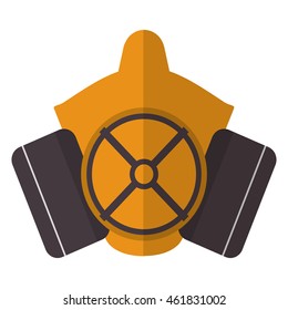 flat design gas mask icon vector illustration