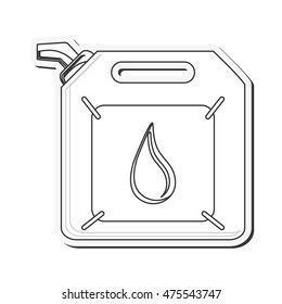 flat design Gasoline canister icon vector illustration