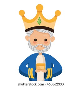 flat design gaspar magi icon vector illustration