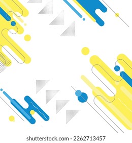 Flat design geometric background abstract colorful