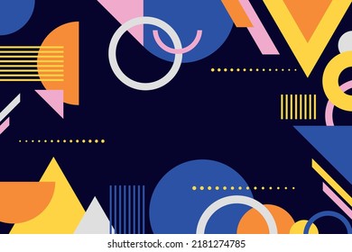 Flat design geometric background. Eps 10