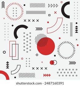 Flat design geometric background, Good for memphis design, advertisement, poster, banner, poster, billboard, sale, etc