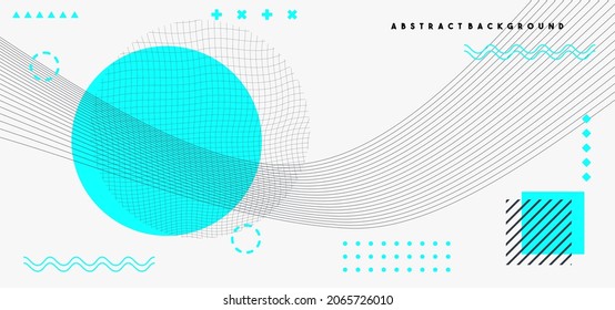 flat design geometric background template. Abstract futuristic geometric pattern with wavy lines for banner, posters, and wallpaper.