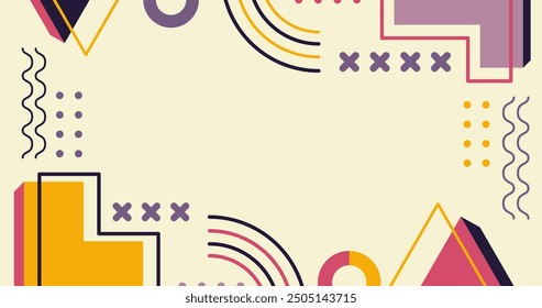 Flat design geometric background vector design in eps 10