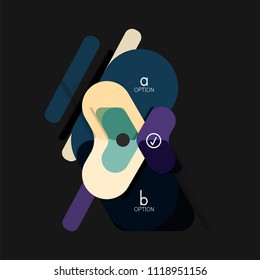 Flat design geometric infographics, arrow shape vector sticker or label, price tags, offer promotion badge, icon design, paper style layout for data graphic visualization step by step process, for