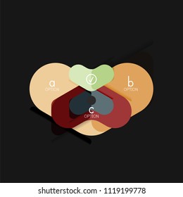 Infografía geométrica de diseño plano, etiqueta o pegatina vectorial de forma de flecha, etiquetas de precio, insignia de promoción, diseño de iconos, diseño de estilo de papel para visualización de gráficos de datos paso a paso, para