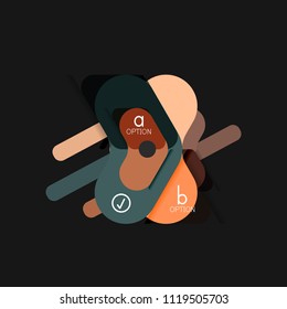 Flat design geometric infographics, arrow shape vector sticker or label, price tags, offer promotion badge, icon design, paper style layout for data graphic visualization step by step process.