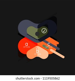 Flat design geometric infographics, arrow shape vector sticker or label, price tags, offer promotion badge, icon design, paper style layout for data graphic visualization step by step process.