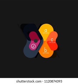 Infografía geométrica de diseño plano, etiqueta o pegatina vectorial de forma de flecha, etiquetas de precio, insignia de promoción, diseño de iconos, diseño de estilo de papel para visualización de gráficos de datos paso a paso, para