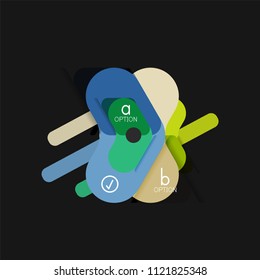 Flat design geometric infographics, arrow shape vector sticker or label, price tags, offer promotion badge, icon design, paper style layout for data graphic visualization step by step process, for