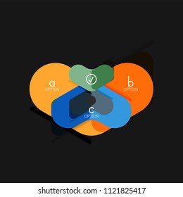 Flat design geometric infographics, arrow shape vector sticker or label, price tags, offer promotion badge, icon design, paper style layout for data graphic visualization step by step process, for