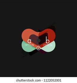 Flat design geometric infographics, arrow shape vector sticker or label, price tags, offer promotion badge, icon design, paper style layout for data graphic visualization step by step process, for