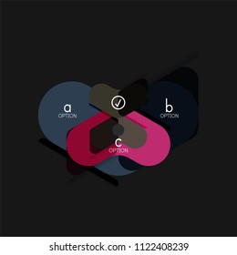 Flat design geometric infographics, arrow shape vector sticker or label, price tags, offer promotion badge, icon design, paper style layout for data graphic visualization step by step process, for