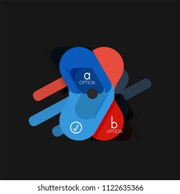 Flat design geometric infographics, arrow shape vector sticker or label, price tags, offer promotion badge, icon design, paper style layout for data graphic visualization step by step process, for