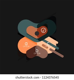 Infografía geométrica de diseño plano, etiqueta o pegatina vectorial de forma de flecha, etiquetas de precio, insignia de promoción, diseño de iconos, diseño de estilo de papel para visualización de gráficos de datos paso a paso, para
