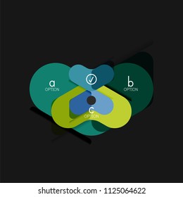 Flat design geometric infographics, arrow shape vector sticker or label, price tags, offer promotion badge, icon design, paper style layout for data graphic visualization step by step process, for