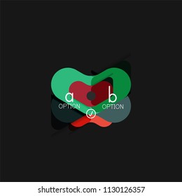 Flat design geometric infographics, arrow shape vector sticker or label, price tags, offer promotion badge, icon design, paper style layout for data graphic visualization step by step process, for