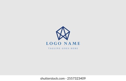 Flat design geometric logo concept