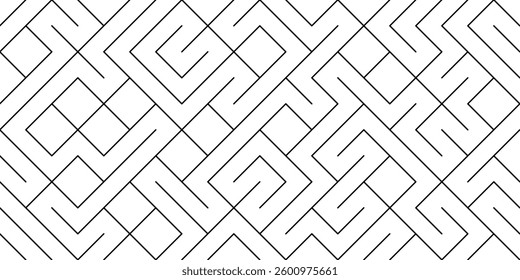 Flat design geometric maze background design