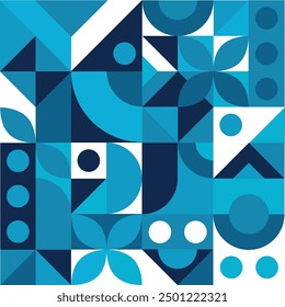 Flat design geometric and mosaic pattern