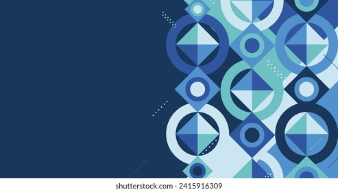 Flat design geometric pattern background vector design in eps 10