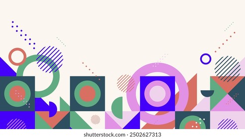 Flat design geometric pattern background vector design in eps 10
