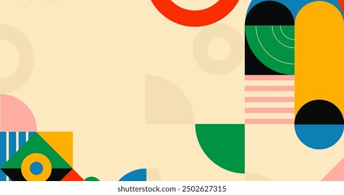 Flat design geometric pattern background vector design in eps 10