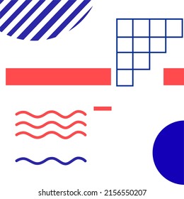 flat design geometric shapes background vector
