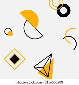 flat design geometric shapes background vector