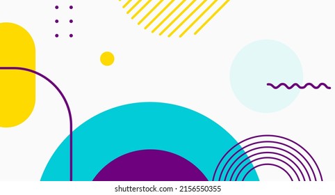 flat design geometric shapes background vector