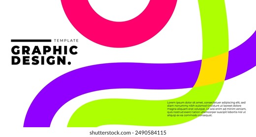 flat design geometric shapes background vector, Dynamic shapes composition