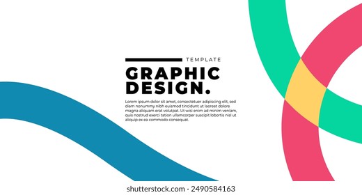 Vector de fondo de Formas geométricas de diseño plano, composición de Formas dinámicas